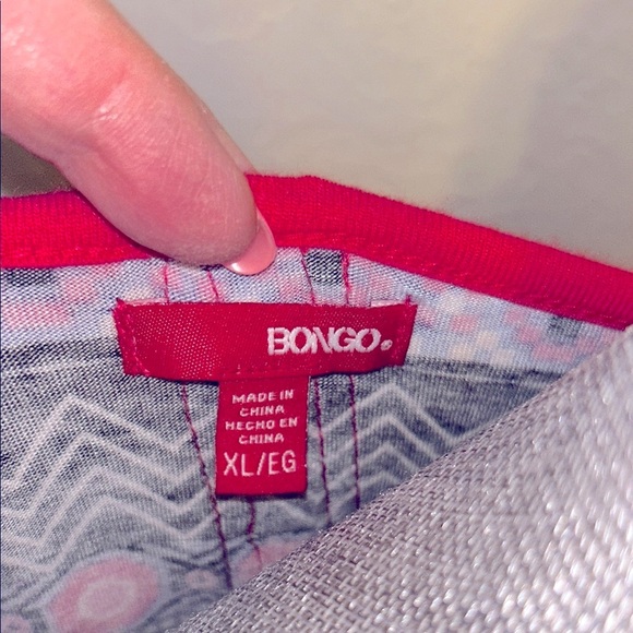 Bongo Trendy Pink & Black Boho Look Women's elastic bottom Top. Sheer arms Sz XL - Picture 5 of 14